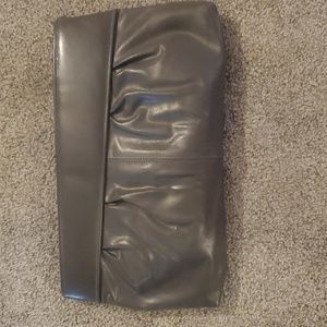 Gray clutch purse